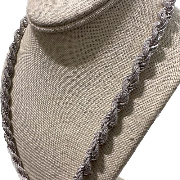 925 sterling silver moissanite rope